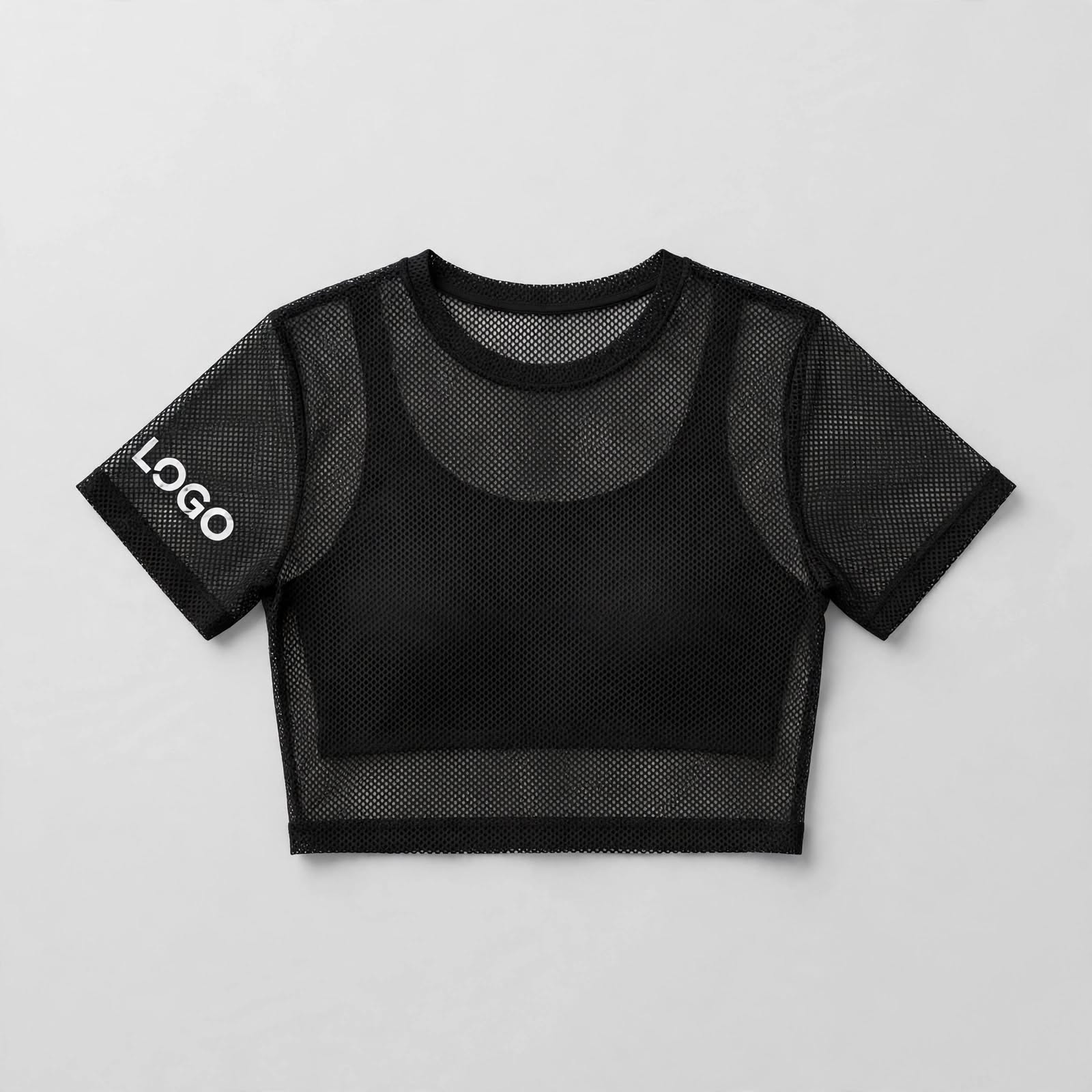 Mesh Crop Top - LOGO
